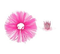 FUTUREORYY Pet Tutu Skirt and Crown Set, Mesh Gauze Half Skirt for Dogs, Festive Party Clothes for Puppies, Lightweight Pet Dress Accessories for Small to Medium Dogs