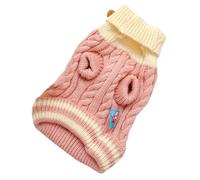 FUTUREORYY Pet Warm Knit Sweater for Small Dogs and Cats, Autumn Winter Soft Cotton Blend with Twist Buttons, Size M for 7-8 Lbs, Cozy Indoor Wear with Random Mushroom Color Random Color