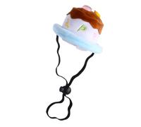 FUTUREORYY Plush Cat Birthday Party Hat with Elastic Band Adorable Cake Shape Pet Headgear for Dogs and Cats Creative Pet Photography Prop and Daily Wear Suitable for Birthdays Halloween and