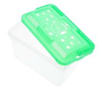 FUTUREORYY Portable Mini Fish Tank with Handle, Small Turtle Aquarium and Hamster Travel Carrier, Green Medium Pet Transport Box for Aquatic Pets and Reptile Transport