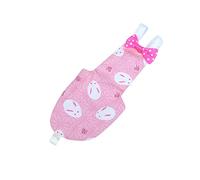 FUTUREORYY Printed Parrot Flight Suit Bird Diaper with Adjustable Strap Soft Cotton Fabric Lightweight Pigeon Clothes for Birds Pink Rabbit Pattern