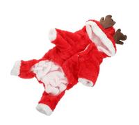 FUTUREORYY Puppy Elk Style Hoodie Windproof Dog Costume Comfortable Coral Fleece Outfit for Autumn Cute Xmas Reindeer Pet Clothes for Outdoor Activities