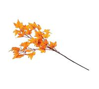 FUTUREORYY Realistic Faux Maple Leaf Branch for Thanksgiving Decor Orange Autumn Foliage Stem Harvest Festival Accent for Vase Rustic Farmhouse and Floral Arrangements Reusable Seasonal