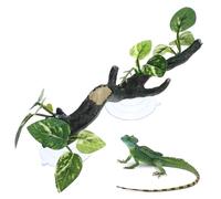 FUTUREORYY Realistic Resin Reptile Climbing Branches for Terrarium Decor Safe Corner Plant Vines for Bearded Dragons Chameleons Snakes Easy to Install Frog Tank Accessories