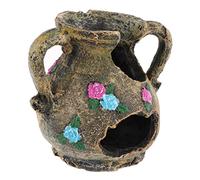 FUTUREORYY Resin Ancient Vase Aquarium Ornament Fish Tank Decor for Beautiful Landscapes Hiding Decor for Freshwater Saltwater for Home and Office Decoration