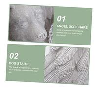 FUTUREORYY Resin Dog Memorial Angel Statue for Garden and Indoor Use Pet Dog Grave Marker Sculpture for Backyard Remembrance and Tribute to