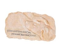 FUTUREORYY Resin Dog Memorial Stone Tombstone Pet Gravestone for Outdoor Garden with Engraving Space Angel Dog Tribute Statue and Remembrance