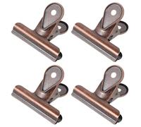 FUTUREORYY Retro Bulldog Metal Clips 65mm Spring Steel 4PCS Adaptable for Home Kitchen, School Stationery, and File Organization