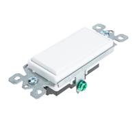 FUTUREORYY Rocker Wall Switch Way Indoor Electrical Interrupter for LED White Decorator Light Switch with Side Wiring Replacement for Household and Equipment Control
