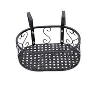 FUTUREORYY Rustproof Ironwork Hanging Flower Pot Shelf with Hooks Balcony Plant Stand Rack for Indoor Outdoor Bonsai Storage and Garden Decoration