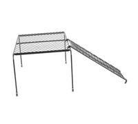 FUTUREORYY Rutin Chicken Platform Rack with Ladder, Iron Feeding and Drinking Coop Holder, Large Size Chicken Coop Feeder Rack for Poultry Habitat and Raising Use