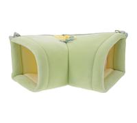 FUTUREORYY Small Animal Hammock Tunnel Bed for Cage Corner-friendly Right Angle Design Semi-enclosed Breathable Hideout for Rabbits Hamsters Squirrels Rats and Ferrets Clean Pet Sleeping Nest