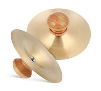 FUTUREORYY Small Finger Cymbals for Beginners Handheld Percussion Instrument with Sturdy Construction for Belly Dancing Marching Bands and Music Practice