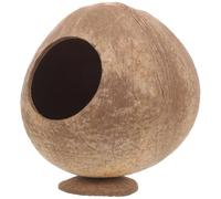 FUTUREORYY Small Hamster Coconut Shell Hideout Natural Chew Toy Hamster House Small Hideout for Rats and Guinea Pigs Pet Shelter