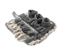 FUTUREORYY Snuffle Fleece Mat Anti-slip Foraging Pad Grey 30x30cm Pet Training Blanket for Hamsters and Rabbits Energy-consuming Nose Work Toy
