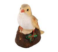 FUTUREORYY Solar Powered Garden Resin Robin Bird Statue Outdoor Lawn Ornament Decorative Solar Light for Patio Gift