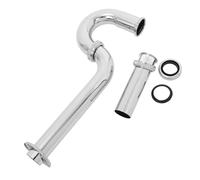 FUTUREORYY Stainless Steel Flexible Sink Drain Pipe U-Shaped Basin Drain Hose with P-Trap for Kitchen Bathroom Wall Mount Anti-Odor Design Adjustable Easy Installation Wastewater Drainage