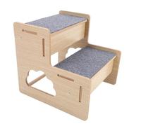 FUTUREORYY Step Wooden Pet Stairs with Non-slip Surface Sturdy Portable Dog Ramp for Small Dogs and Cats Carry Pet Ladder for Bed and Sofa Secure Climbing Platform