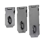 FUTUREORYY Thickened Stainless Steel Door Hasp Lock Clasp Black Safety Packlock Latch for Gate Cabinet Security with Smooth Anti-Theft Design Easy Installation Reusable Material