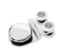 FUTUREORYY Thickened Zinc Alloy Shower Door Roller for Glass Sliding Doors Durable Low Noise Replacement Pulley for Bathroom Cubicles Smooth Polished Surface Easy to Install and Clean