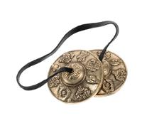 FUTUREORYY Tingsha Meditation Bells Sturdy Brass Vajrayana Ritual Instrument Sacred Chime for Mindfulness Yoga Spiritual Practice with Intricate Craftsmanship and Resonance