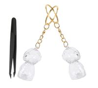 FUTUREORYY Transparent Pet Hair Keepsake Keychain with Fur Capsule for Dog Memorial Portable Clear Pet Urns for Hair Ashes Decorative Bag Charm and Key Holder and Memory Preservation