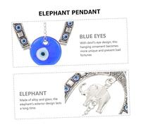 FUTUREORYY Turkish Blue Evil Eye Elephant Hanging Ornament for Car and Home Lightweight U Shaped Protection Charm with Smooth Surface and Distinctive Color Evil Eye Wall Decor for Luck and