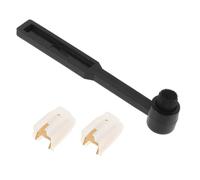 FUTUREORYY Turntable Stylus Needle Replacement Set with Red Gem Tip and Aluminum Rod, 2 Vinyl Record Player Needles with Cleaning Brush for Vintage Phonograph Record Players