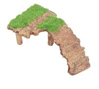 FUTUREORYY Turtle Basking Platform and Resin Turtle Ramp with Flocked Wood Stakes Reptile Tank Decoration for and Bearded Dragon Habitats Medium Size