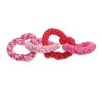 FUTUREORYY Valentine's Day Dog Cotton Rope Heart Shape for Teething and Tooth Cleaning, Puppy Chew Festival Gift for Medium and Small Breed Dogs