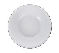 FUTUREORYY Vintage Enamelware Mixing Bowl Pure White Thickened Basin for Kitchen Vegetable Washing Face Washing Multipurpose Large Capacity Easy to Clean Household Use