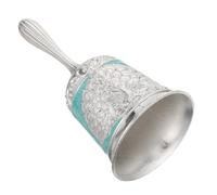 FUTUREORYY Vintage Metal Handbell with Loud Clear Ringing Peacock Engraved Service Bell for Weddings Restaurants Classrooms Bedside and Shops