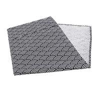 FUTUREORYY Washer and Freezer Cover Cotton Linen Fabric Non-slip Dustproof Protective Cover for Front-loading Machines 55x130cm Navy Blue Scaly Pattern Household Appliance Protector