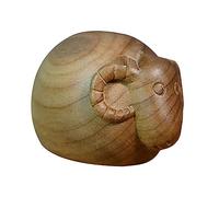 FUTUREORYY Wood Adornment Carved Wooden Sheep Figurine Desktop Ornament Home Decor Living Decoration Handcrafted Wood Craft Gift