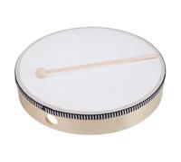 FUTUREORYY Wood Frame Hand Drum 10-inch with Drum Stick Percussion Instrument for Adults Music Lessons Singing Dancing Party Celebrations