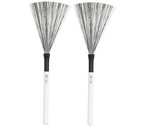 FUTUREORYY Wood Handle Drum Brush Maple Percussion Instrument Wire Brush Tool for Drum Accessories Portable Wooden Handle