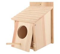 FUTUREORYY Wooden Bird House Hanging Nest Box for Budgies Safe Outdoor Garden Decoration Provides Shelter for Birds for Nesting and Breeding Your Backyard