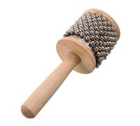 FUTUREORYY Wooden Cabasa Percussion Instrument 6cm Handheld Creative Musical Toy Noise Maker Suitable for Rhythm Practice and Band Accompaniment