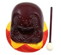 FUTUREORYY Wooden Fish Buddhist Hall for Meditation Practice Includes Woodblock Stick and Natural Wood Materials for Temple Rituals and Musical Instrument Use