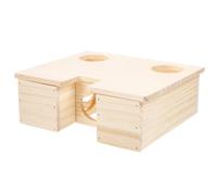 FUTUREORYY Wooden Hamster Habitat with Maze Design Guinea Pig Cabin for Active Play Sleep DIY Friendly Pet Platform for Mice Rats Spacious Fun Environment