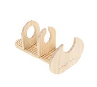 FUTUREORYY Wooden Hamster Water Bottle Holder Stand Thick Wood Bracket for Small Pets Kettle Storage Rack Suitable for Various Styles Simple and Durable Design