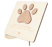 FUTUREORYY Wooden Pet Memorial Sympathy Card for Dog Loss Natural Grain Keepsake for Remembrance -ready Dog Bereavement Card for Women Mourning Beloved Companion