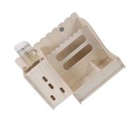 FUTUREORYY Wooden Rabbit Feeder and Water Bottle Set, Multi-function Hay Rack with 250ml Water Bottle, Wear-resistant for Daily Use Feeding of Guinea Pigs, Chinchillas, and Small Pets