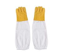 FUTUREORYY Xxl White Beekeeping Gloves Sturdy Protective Safety Gloves for Apiculture with Flexible Goat Lightweight Durable Beekeeping Tool for Home and Outdoor Use
