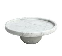 FutureStone Marble Decorative Tray, 7" Round Marble Tray for Coffee Table