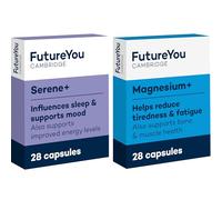 FutureYou Cambridge Serene+ & Magnesium+ - Supports Relaxation, Mood & Anxiety, Combats Fatigue & Tiredness, Contains Lavender, B Vitamins, Magnesium - Vegan, 28 Day Supply