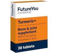 FutureYou Turmeric+ Meriva® Curcumin Tablets, 28 Day Supply | Patented Meriva® curcumin is 30x more absorbable than standard turmeric, with vitamins C and D for joints and muscles.