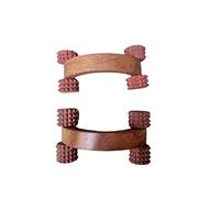 Futurez Keys Wooden Acupressure Tool for Full Body Pain and Stress Relief Natural Brown (Set of 2)