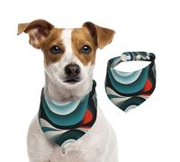 Futurism Pet Scarf Dog Bandanas Spring Summer Soft Cotton Puppy Scarfs Adjustable Accessories for Small Medium Large Girl Boy Pup Medium