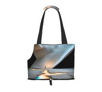 Futurist Landscape Pet Tote Bag Foldable Handbag Carrier for Small Dogs Cats Puppy Portable Travel Shoulder